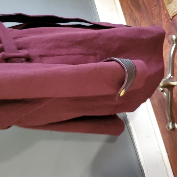 Badgley Mischka woman's belted pea wool blend coat size xl - Picture 6 of 14